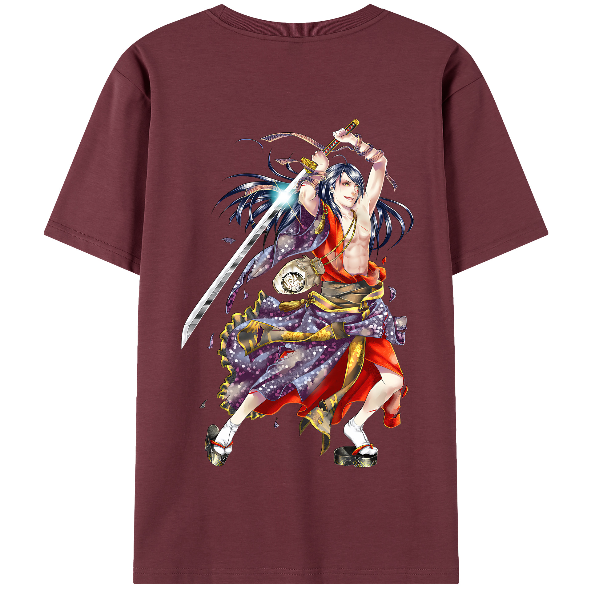 （画像用） 刀剣乱舞 Touken Ranbu 綿100％半袖Tシャツ（背面プリント）